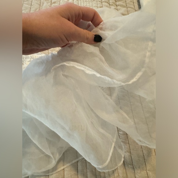 Show Me Your Mumu Rossella Ruffle Top in White Organza - M - Picture 5 of 9